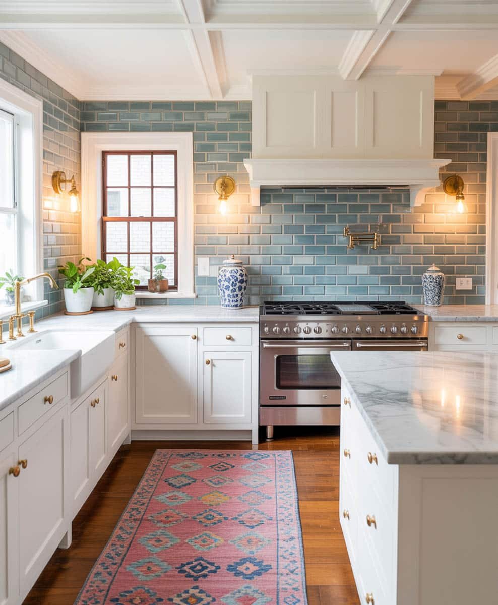 backsplash ubin subway biru